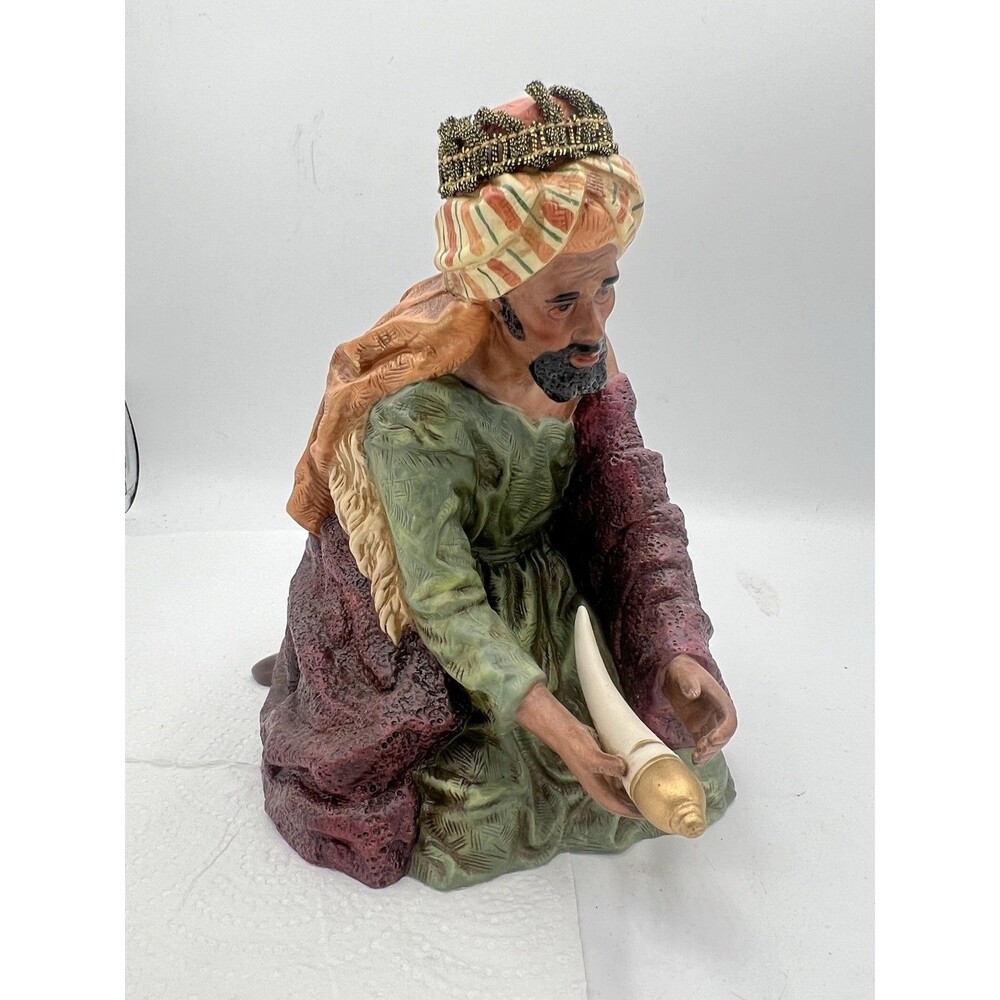 Vintage O'well Grandeur Noel Nativity Wise Man with Horn Replacement Piece